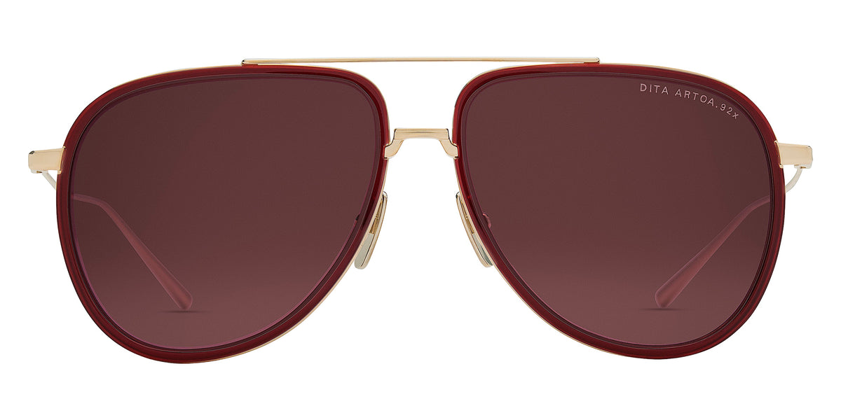 Dita® ARTOA.92x Sunglasses DT DTS472-A-03 58 - White Gold/Cherry Wine