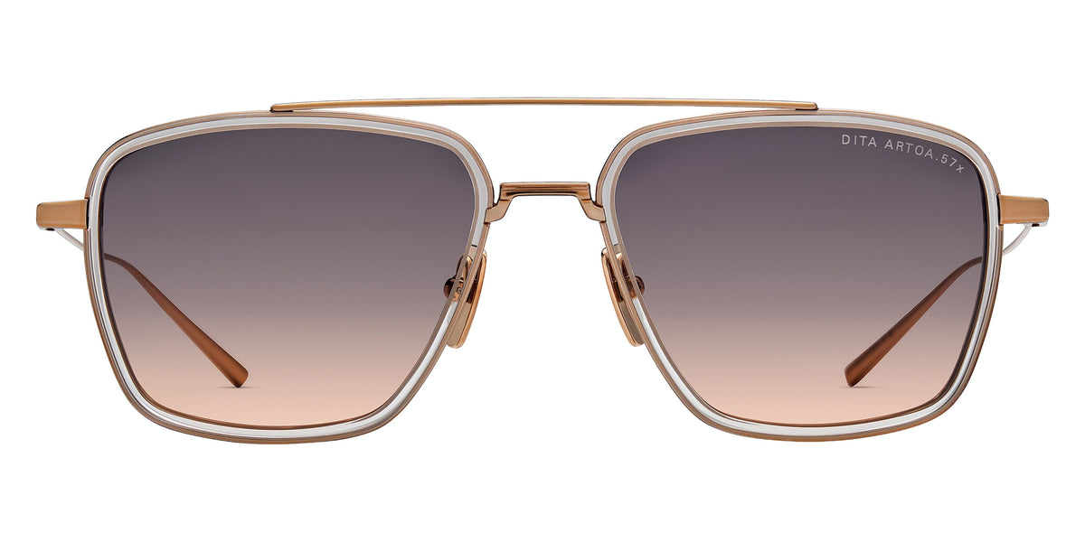 Dita® ARTOA.57x Sunglasses DT DTS476-A-02 54 - Rose Gold/Crystal Clear
