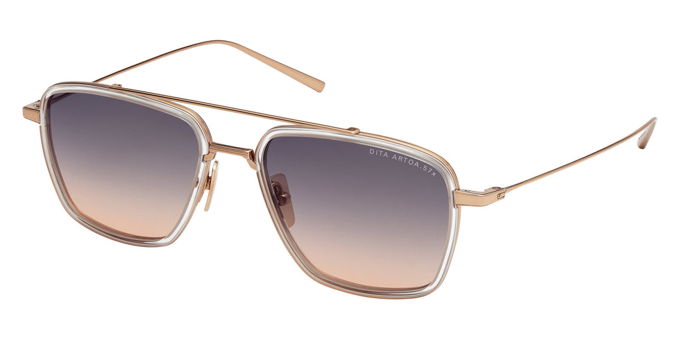 Dita® ARTOA.57x Sunglasses DT DTS476-A-02 54 - Rose Gold/Crystal Clear