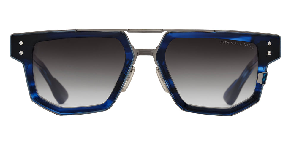 Dita® MACH-NINE Sunglasses DT DTS478-A-03 54 - Blue Swirl/Antique Silver