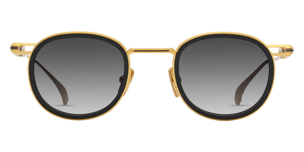 Dita® LINEAGE.68x Sunglasses DT DTS482-A-01 46 - Yellow Gold/Black/Shiny Silver