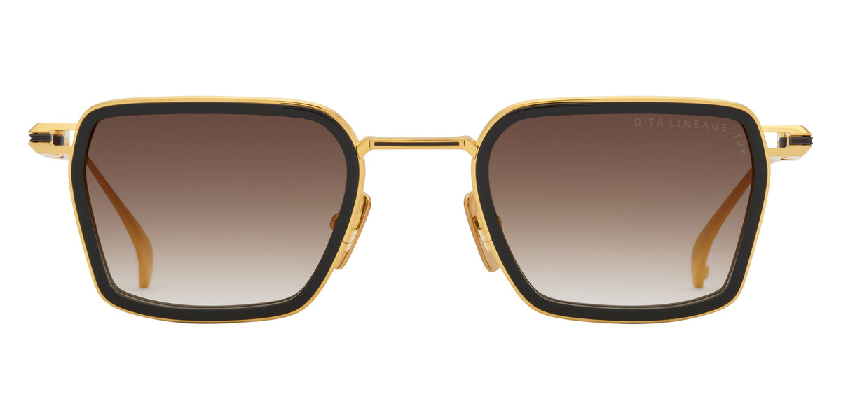 Dita® LINEAGE.70x Sunglasses DT DTS483-A-01 48 - Yellow Gold/Black/Black Iron