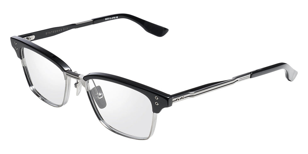 Dita® STATESMAN-SIX Eyeglasses DT DTX132-52-01-Z 52 - Black/Antique Silver/Matte Black