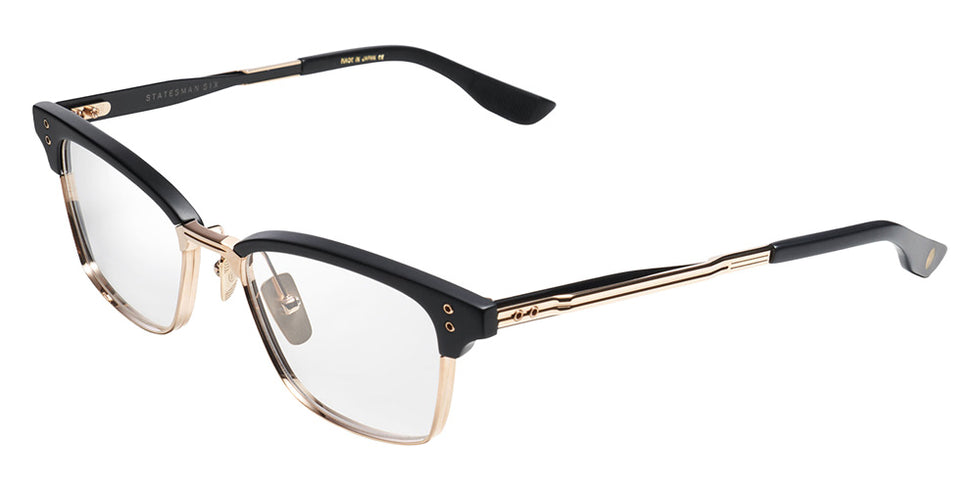Dita® STATESMAN-SIX Eyeglasses DT DTX132-55-02-Z 55 - Matte Black/White Gold/Matte Black