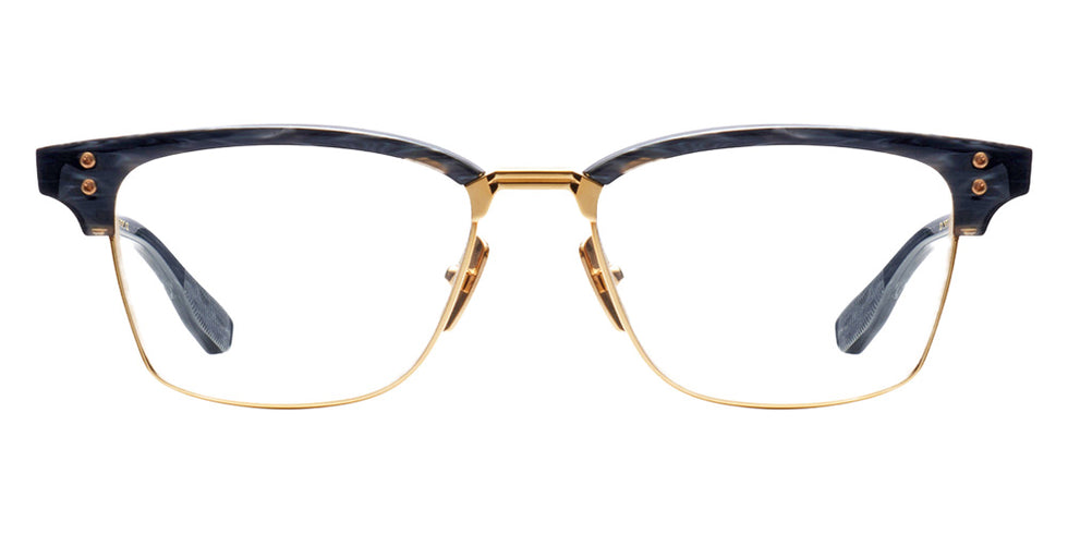 Dita® STATESMAN-SIX Eyeglasses DT DTX132-55-03-Z 55 - Dark Grey Swirl/Yellow Gold/Black Iron