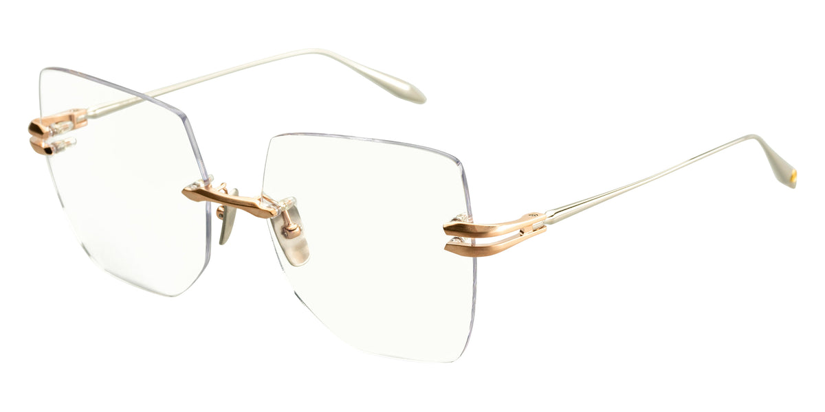 Dita® EMBRA OPTICAL Eyeglasses DT DTX155-A-02 58 - Brushed Rose Gold/Silver