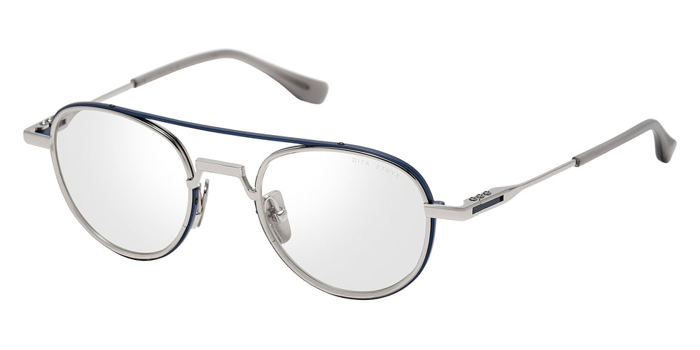 Dita® ETHYX Eyeglasses DT DTX189-A-03 49 - Blue Iron/Shiny Silver