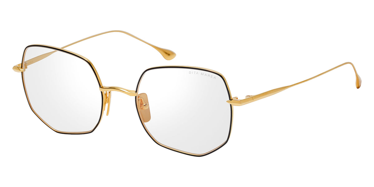 Dita® MAREA Eyeglasses DT DTX192-A-01 53 - Yellow Gold/Black