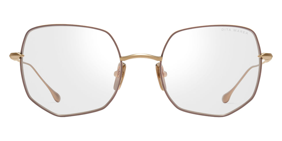 Dita® MAREA Eyeglasses DT DTX192-A-02 53 - Brushed White Gold/Mahogany