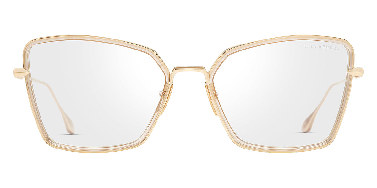 Dita® BEHCKA Eyeglasses DT DTX196-A-02 55 - White Gold/Khaki Crystal
