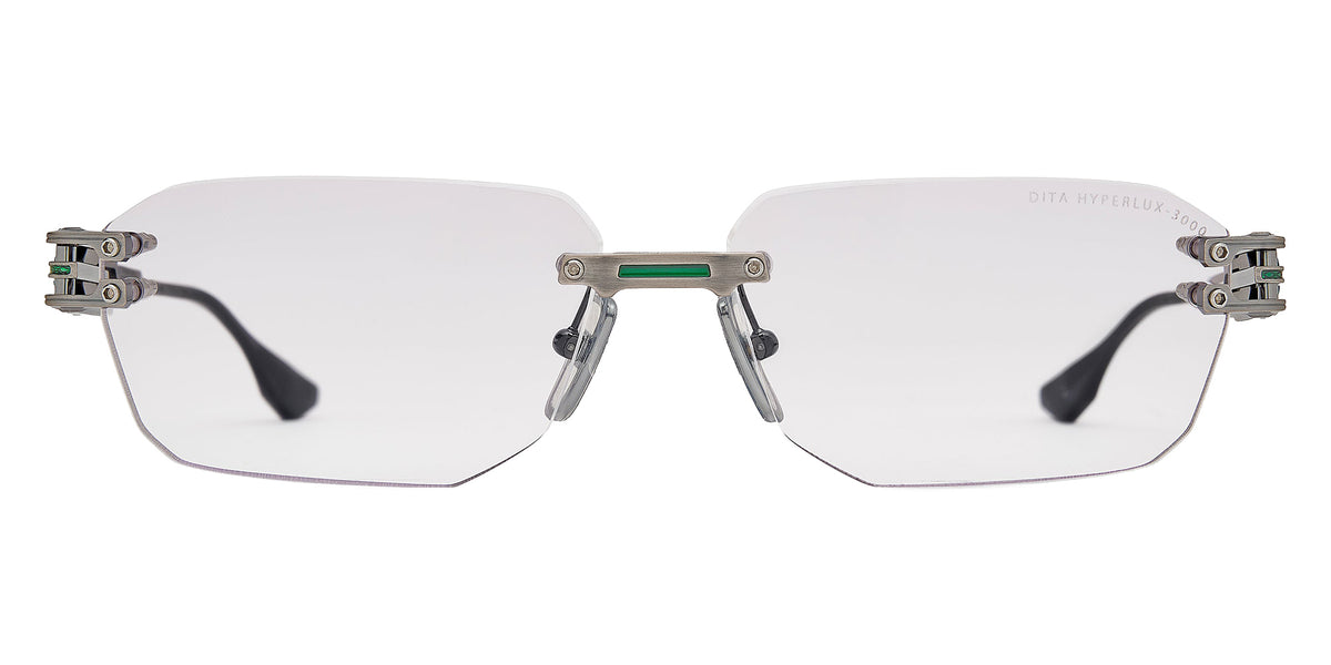 Dita® HYPERLUX-3000 Eyeglasses DT DTX198-A-02 59 - Antique Silver/Green/Black Iron