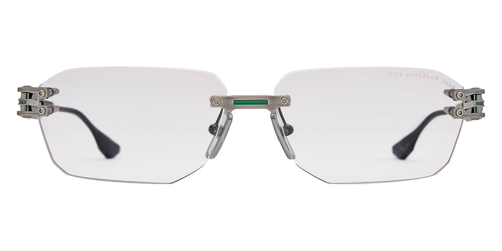 Dita® HYPERLUX-3000 Eyeglasses DT DTX198-A-02 59 - Antique Silver/Green/Black Iron