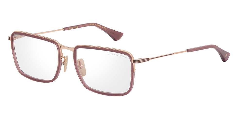 Dita® ALLUVIAN Eyeglasses DT DTX201-A-01 54 - Opaque Maroon/Rose Gold