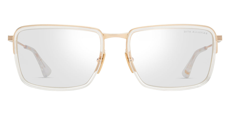 Dita® ALLUVIAN Eyeglasses DT DTX201-A-02 54 - Crystal Clear/White Gold