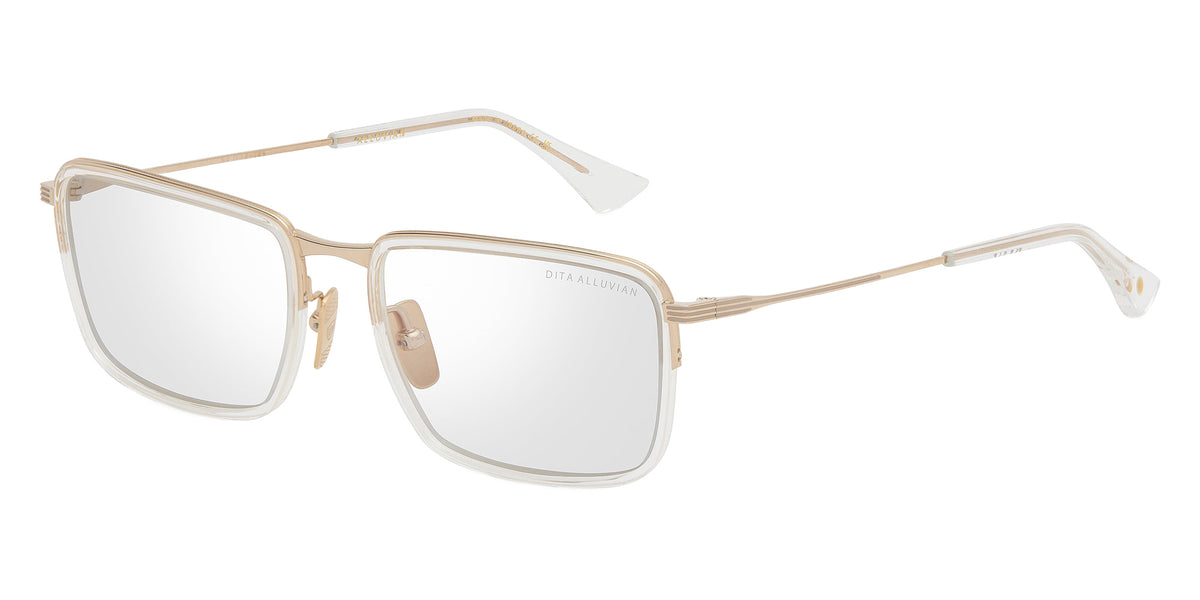 Dita® ALLUVIAN Eyeglasses DT DTX201-A-02 54 - Crystal Clear/White Gold
