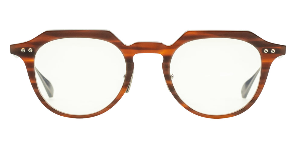 Dita® OKU Eyeglasses DT DTX419-A-02 49 - Chestnut Swirl/Antique Silver