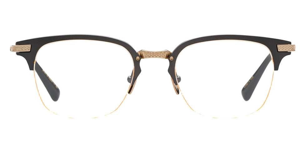Dita® UNION-TWO Eyeglasses DT DTX424-A-01 51 - Black Iron/White Gold