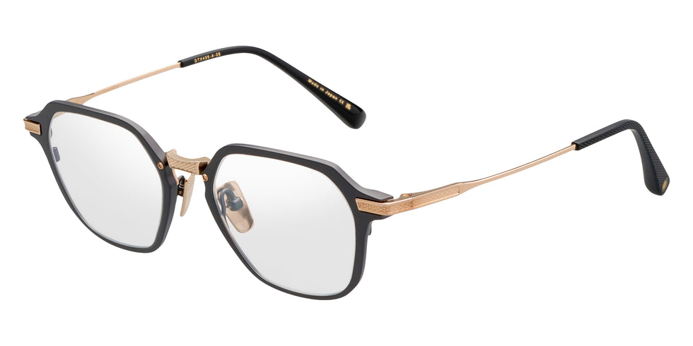 Dita® UNION-THREE Eyeglasses DT DTX425-A-05 50 - Black Iron/White Gold