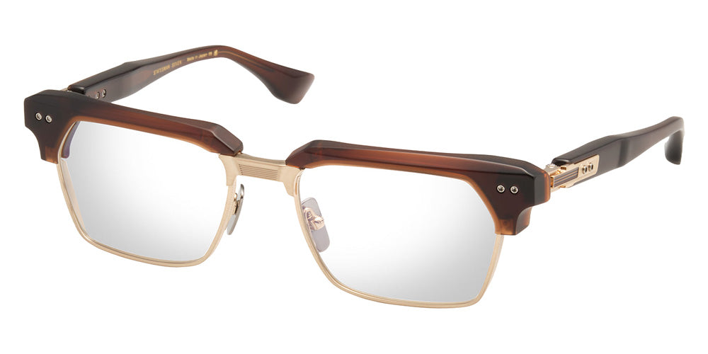 Dita® STATESMAN-SEVEN Eyeglasses DT DTX443-A-02 55 - Matte Root Beer/Antique White Gold