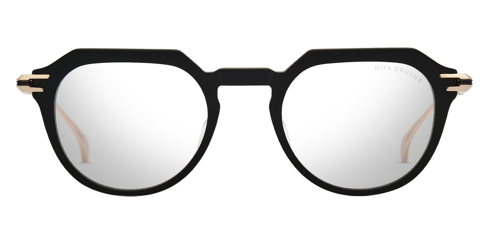 Dita® OKULUS Eyeglasses DT DTX487-A-01 49 - Black/White Gold/Black Iron