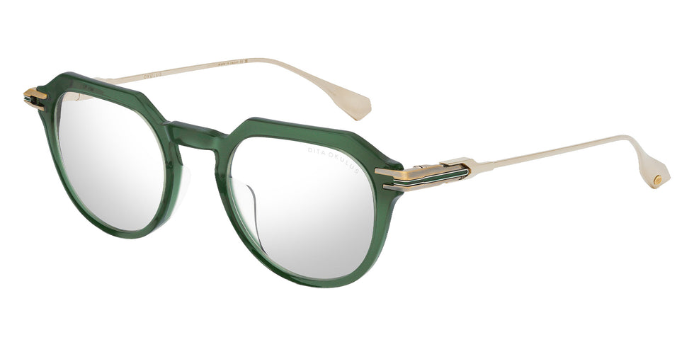 Dita® OKULUS Eyeglasses DT DTX487-A-02 49 - Crystal Pine/Antique White Gold/Shiny Silver