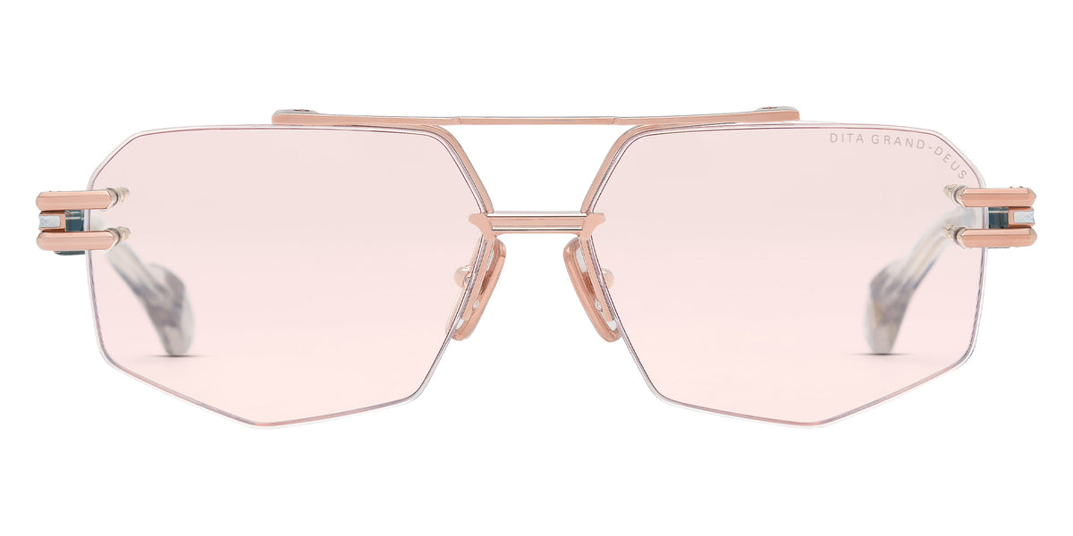 Dita® GRAND-DEUS Eyeglasses DT DTX488-A-01 59 - Rose Gold/Khaki Crystal