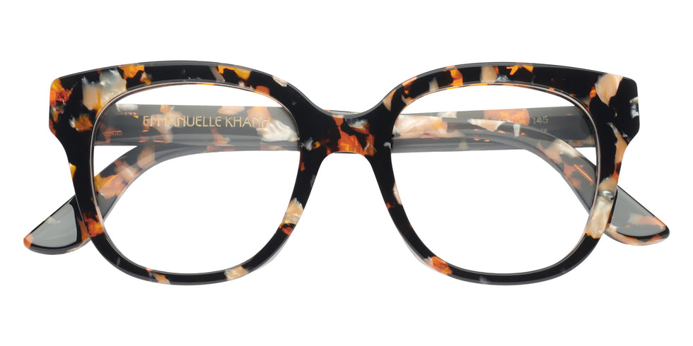 Emmanuelle Khanh® APRIL Eyeglasses EK APRIL-55 49 - Noir Eclat Orange Nacre