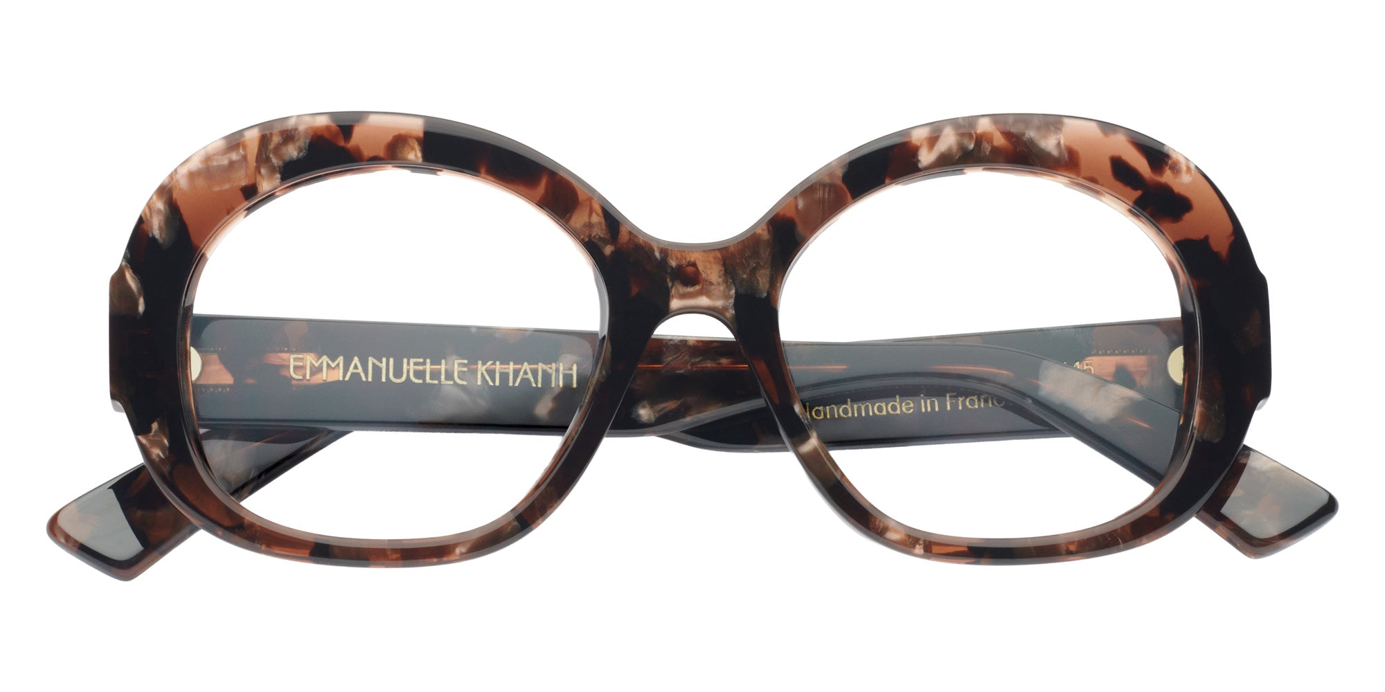 Emmanuelle Khanh® HEAVEN Eyeglasses EK HEAVEN-433 52 - Eclat Brun Nacre Bio