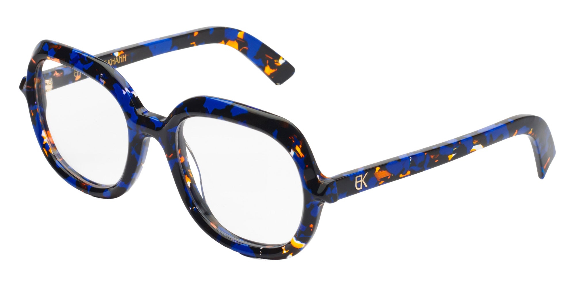 Emmanuelle Khanh® JEANS Eyeglasses EK JEANS-91 53 - Bleu Mouchete