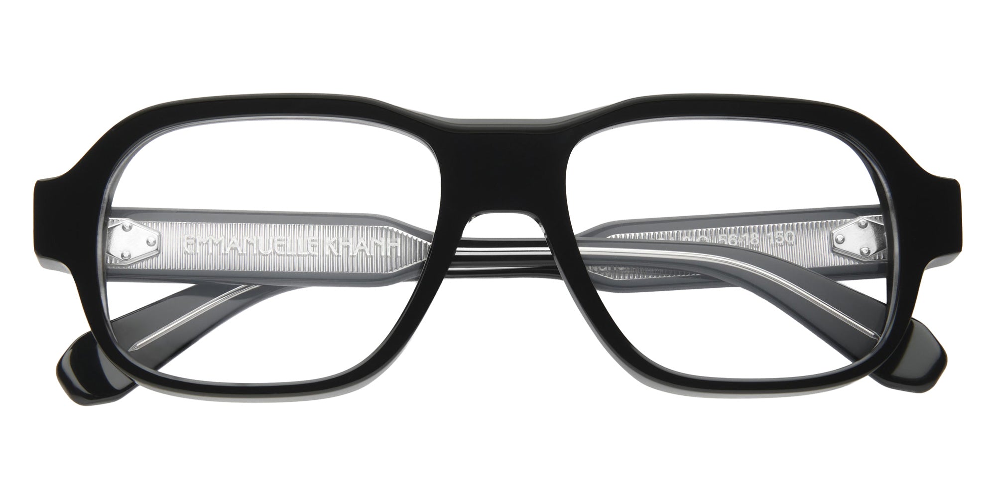 Emmanuelle Khanh® MARS Eyeglasses EK MARS-169A 56 - Noir Cristal Bio - Ar
