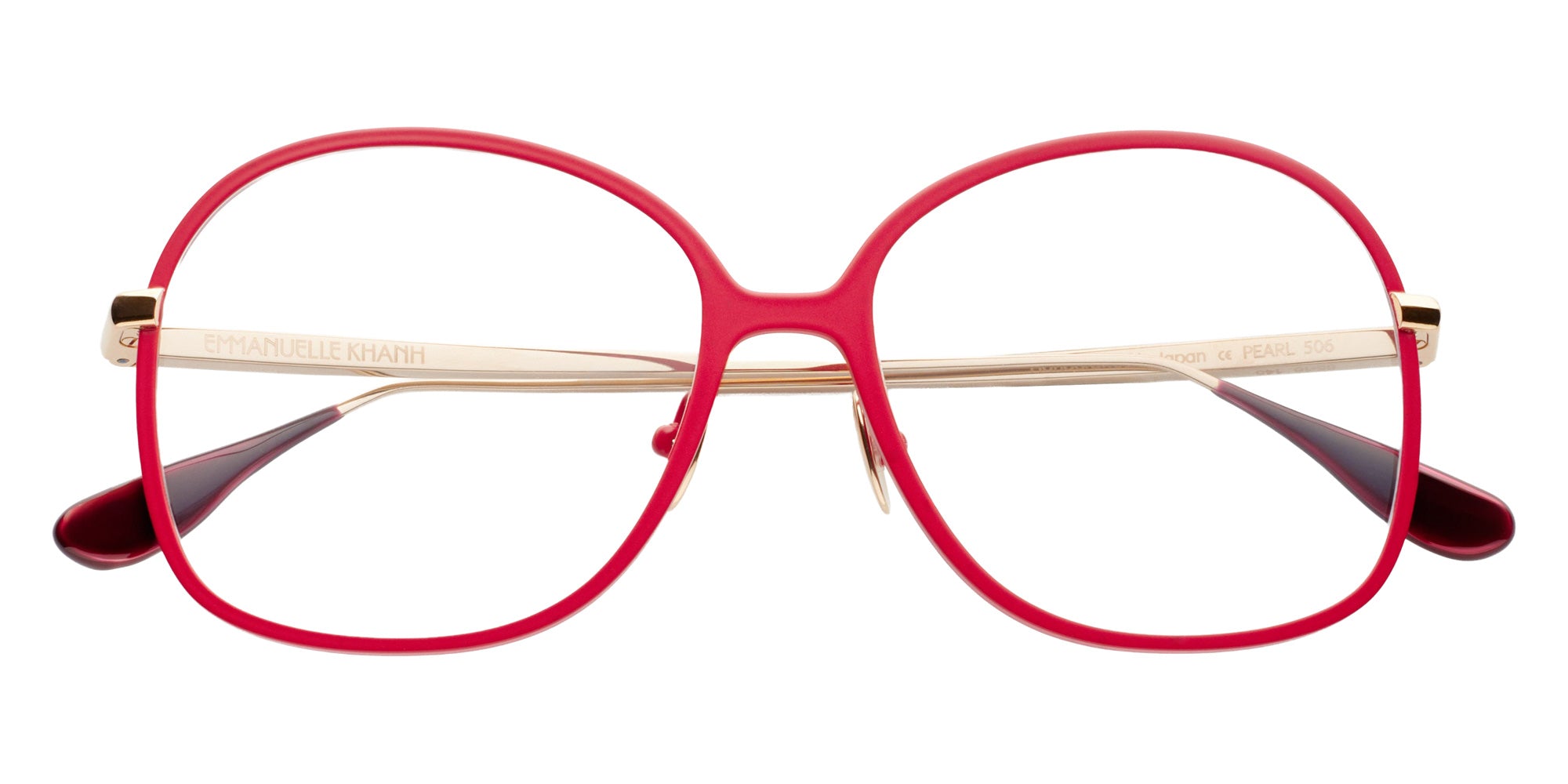 Emmanuelle Khanh® PEARL Eyeglasses EK PEARL-506 55 - Glossy Rouge