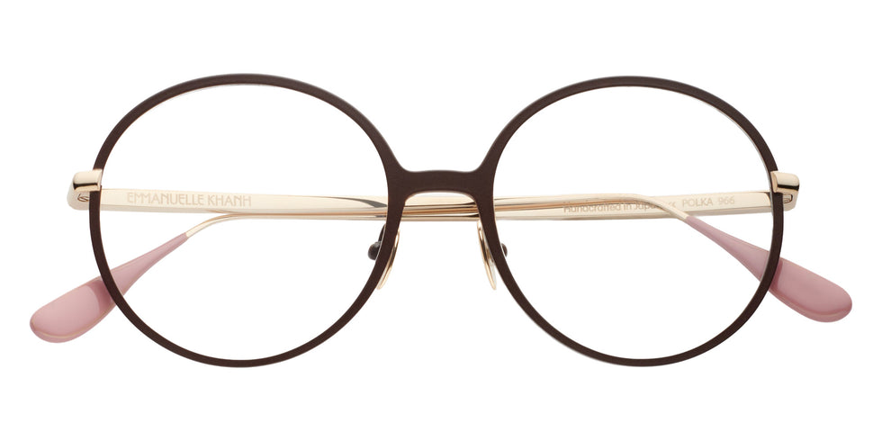 Emmanuelle Khanh® POLKA Eyeglasses EK POLKA-966 52 - Laque Chocolat