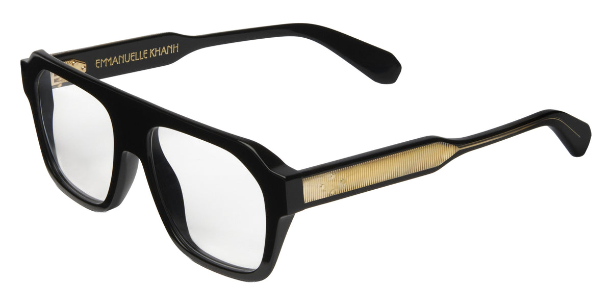 Emmanuelle Khanh® SATURN Eyeglasses EK SATURN-169O 57 - Noir Cristal Bio - Or