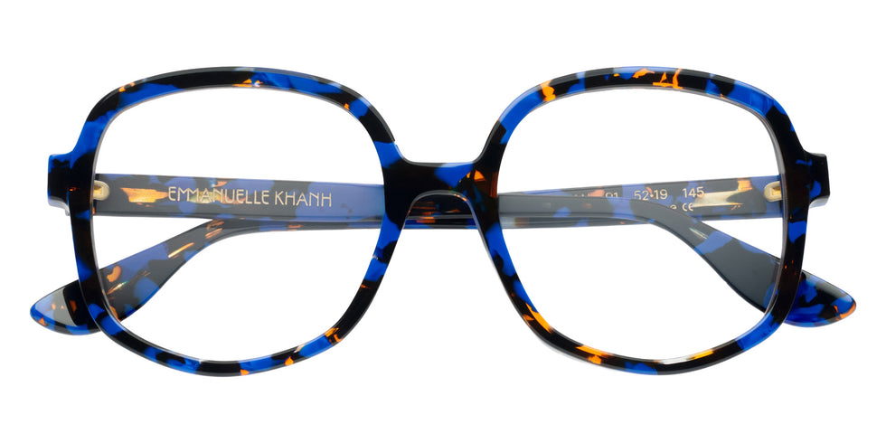 Emmanuelle Khanh® SWAN Eyeglasses EK SWAN-91 52 - Bleu Mouchete