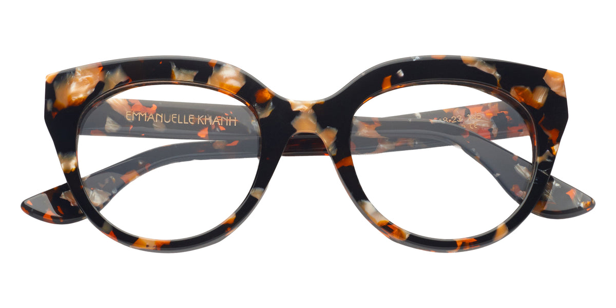 Emmanuelle Khanh® VENICE Eyeglasses EK VENICE-55 48 - Noir Eclat Orange Nacre