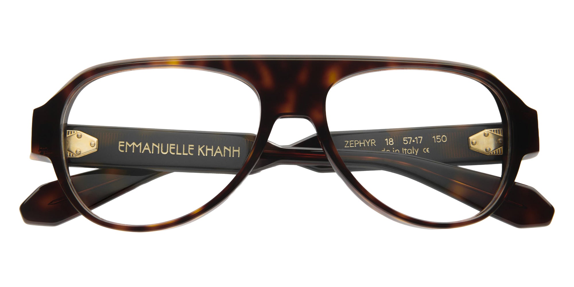 Emmanuelle Khanh® ZEPHYR Eyeglasses EK ZEPHYR-18 57 - Ecaille Foncee