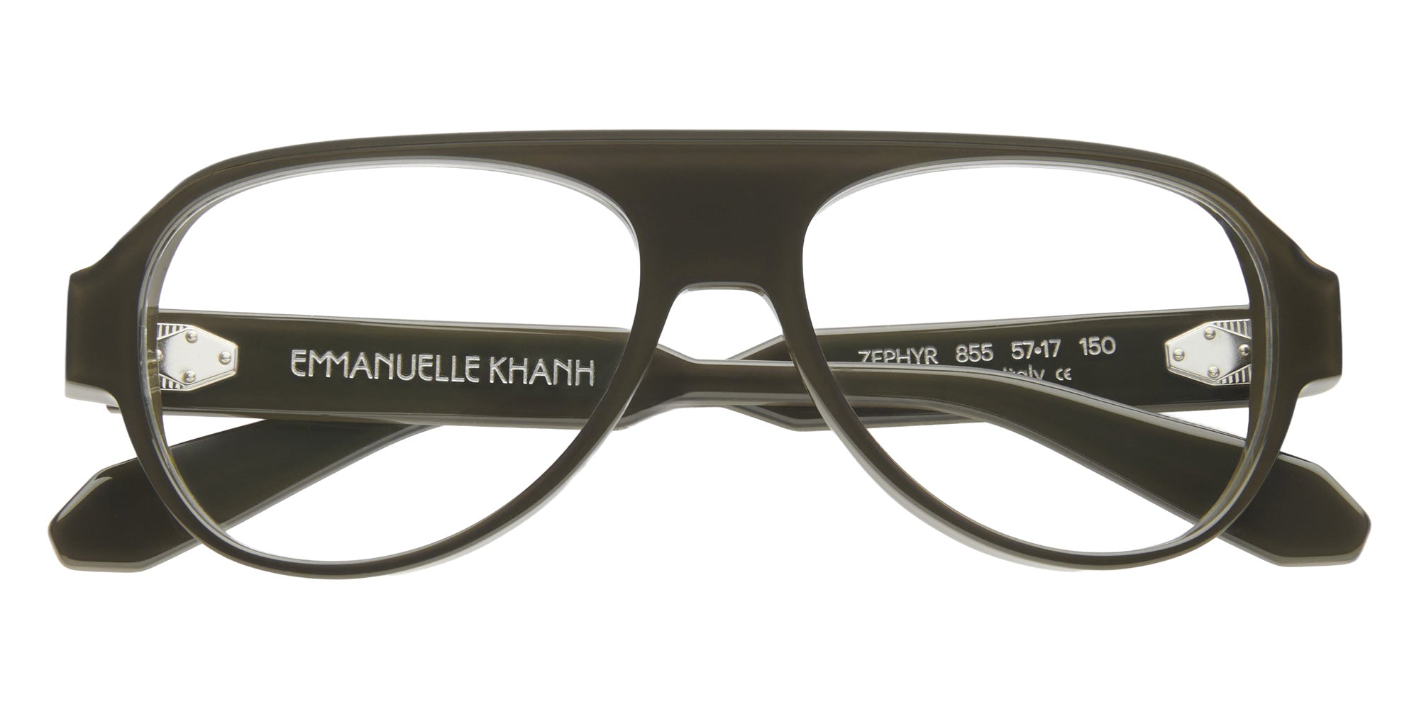 Emmanuelle Khanh® ZEPHYR Eyeglasses EK ZEPHYR-855 57 - Glossy Olive