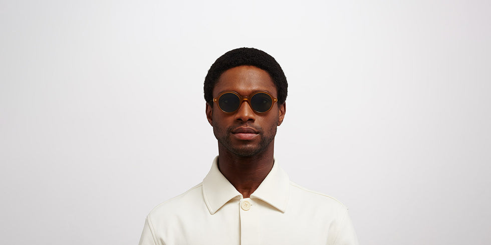 Mykita® ESBO MYK ESBO C99 Brown Dark Brown/Glossy Gold / Polarized Pro Green 15 48 - C99 Brown Dark Brown/Glossy Gold / Polarized Pro Green 15 Sunglasses