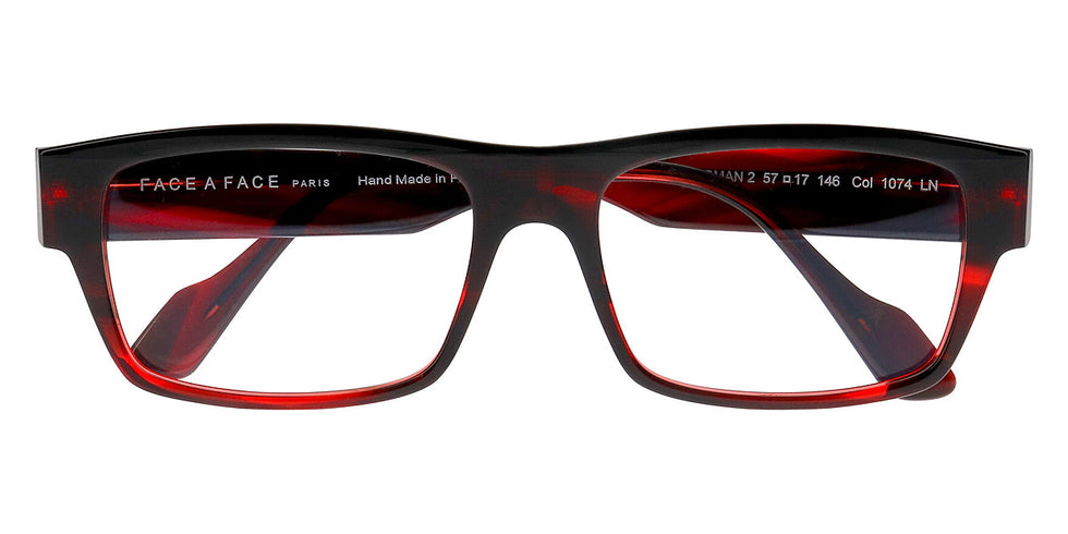 Face A Face® ARMAN 2 FAF ARMAN 2 1074 57 - Red Transparent Tortoise (1074) Eyeglasses