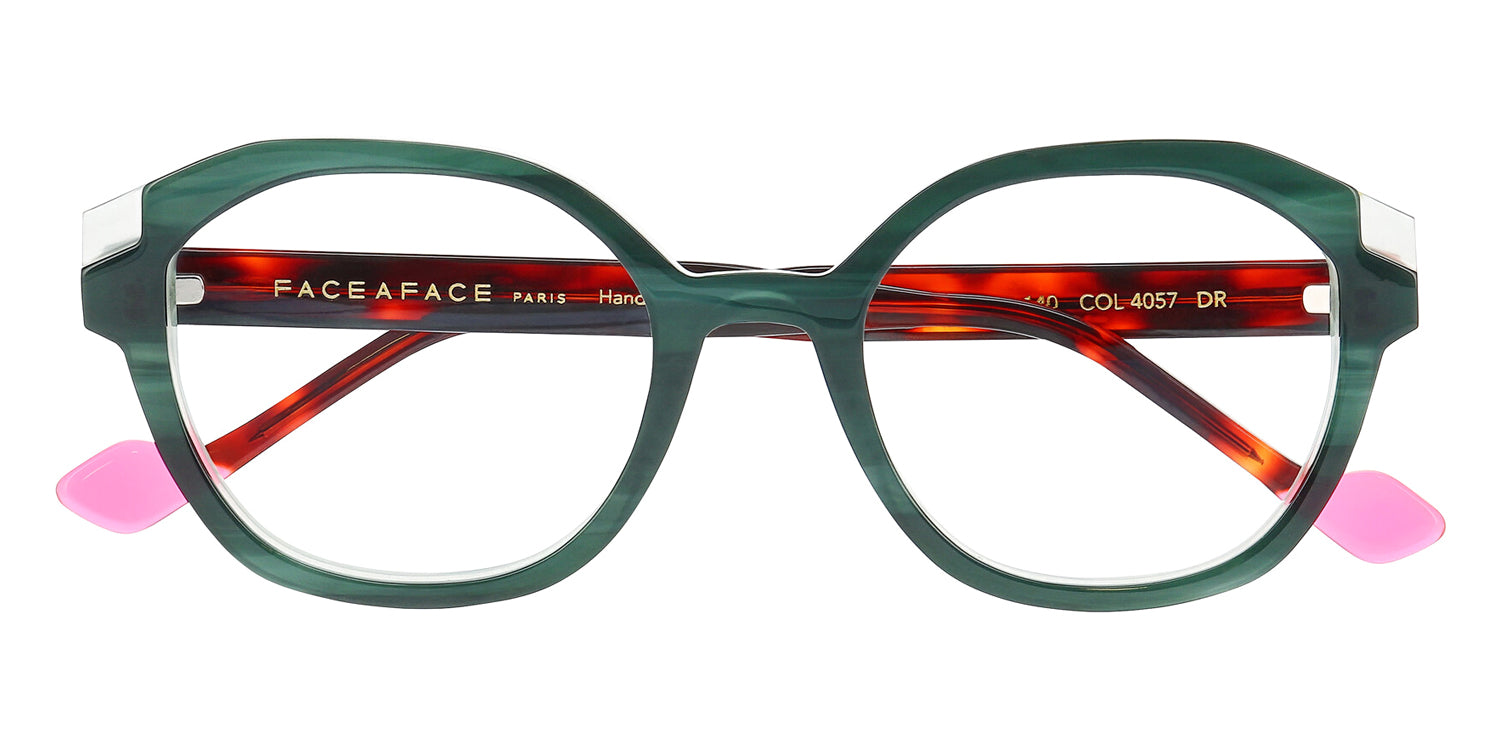 Face A Face® CHROMA 1 FAF CHROMA 1 4057 50 - Tortoise Green Irisé (4057) Eyeglasses