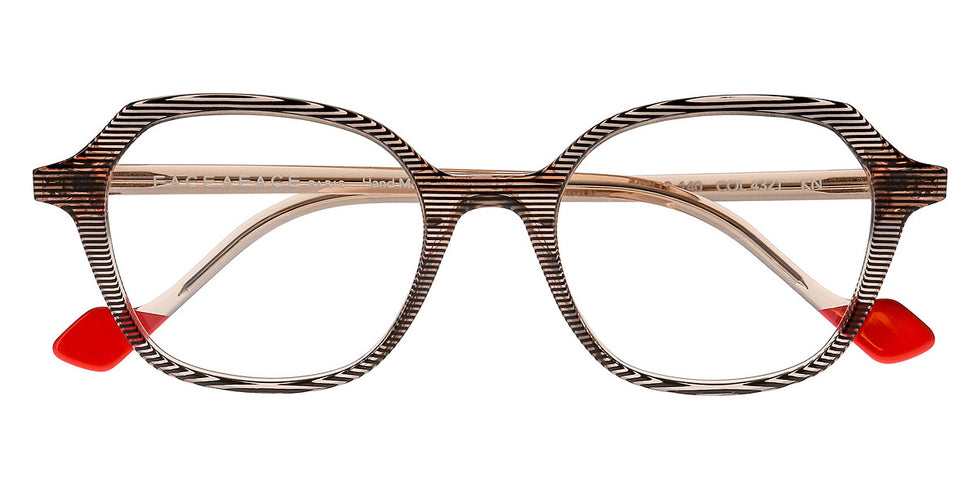 Face A Face® DJUNE 2 FAF DJUNE 2 4321 50 - Transparent Striped Amber (4321) Eyeglasses
