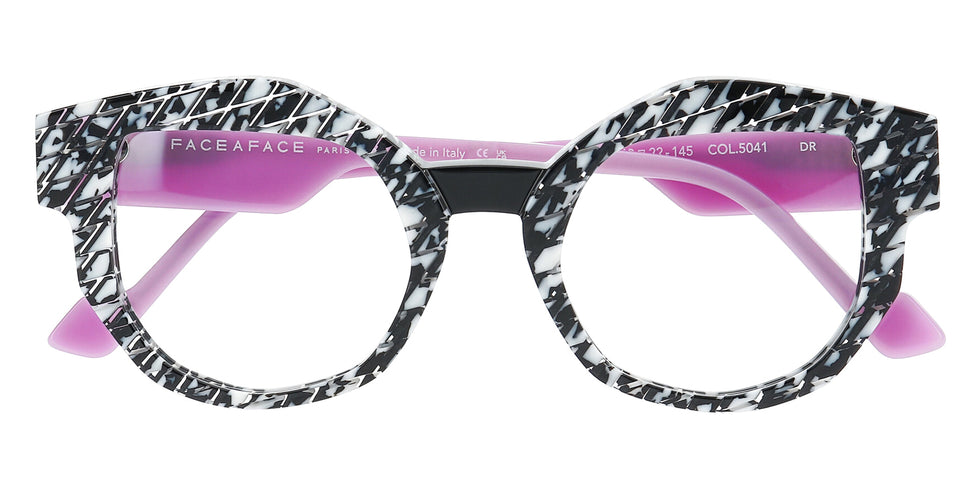 Face A Face® FRAMED 1 FAF FRAMED 1 5041 49 - Black & White Mosaic (5041) Eyeglasses