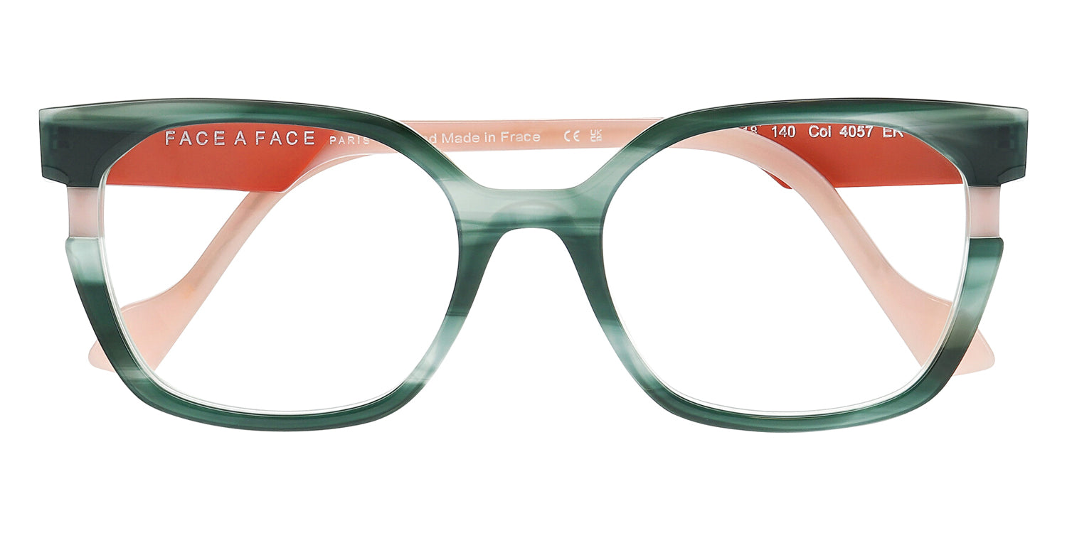 Face A Face® HAORI 3 FAF HAORI 3 4057 52 - Tortoise Green Irisé (4057) Eyeglasses