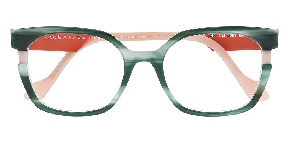 Face A Face® HAORI 3 FAF HAORI 3 4057 52 - Tortoise Green Irisé (4057) Eyeglasses