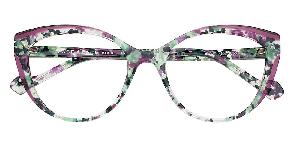 Face A Face® JADDE 1 FAF JADDE 1 3055 53 - Violet-Green Flower (3055) Eyeglasses