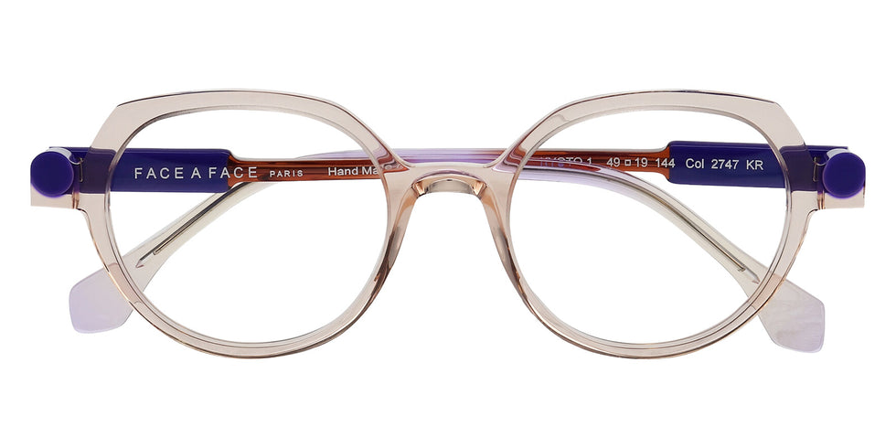 Face A Face® KYOTO 1 FAF KYOTO 1 8256 48 - Pink Beige Crystal (2747) Eyeglasses
