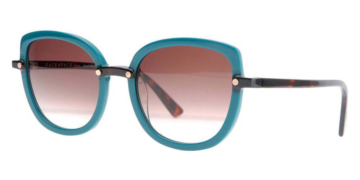 Lunettes De Soleil Carrées FACE A FACE Nemmo 2 écailles Bleu Et Noir - Neuf Avec étiquettes - Italie