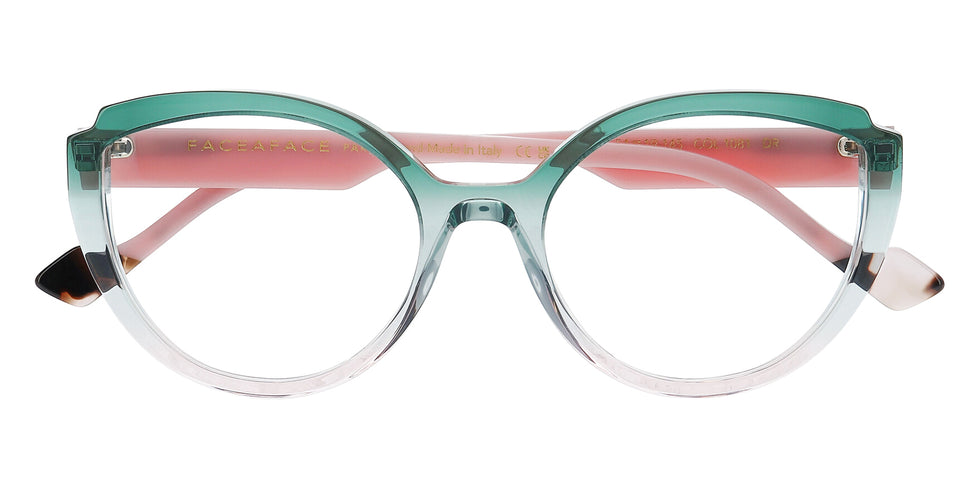 Face A Face® NOOKS 2 FAF NOOKS 2 1081 54 - Crystal Green Rose (1081) Eyeglasses