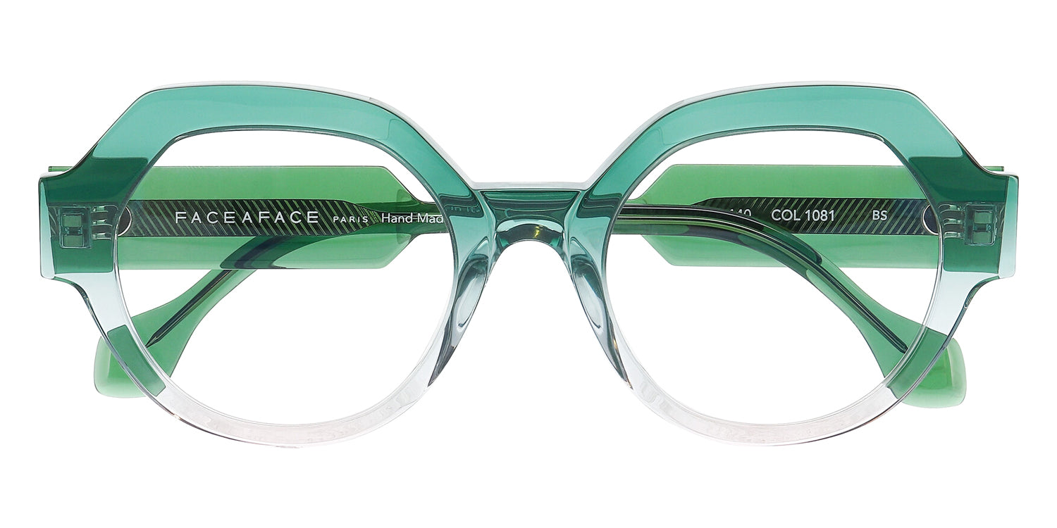 Face A Face® TIES 2 FAF TIES 2 1081 51 - Crystal Green Rose (1081) Eyeglasses
