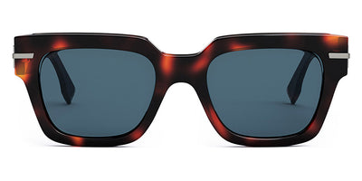 Fendi® FE40078I FEN FE40078I 53V 51 - Shiny Red Havana / Blue Sunglasses